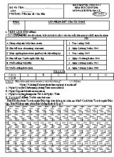 2 Đề kiểm tra cuối học kỳ I môn Lịch sử & Địa lý Lớp 5 - Năm học 2015-2016 - Trường TH Số 1 Ba Đồn